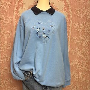 Northern Reflections Bluebird Embroidered Sweatshirt XXL